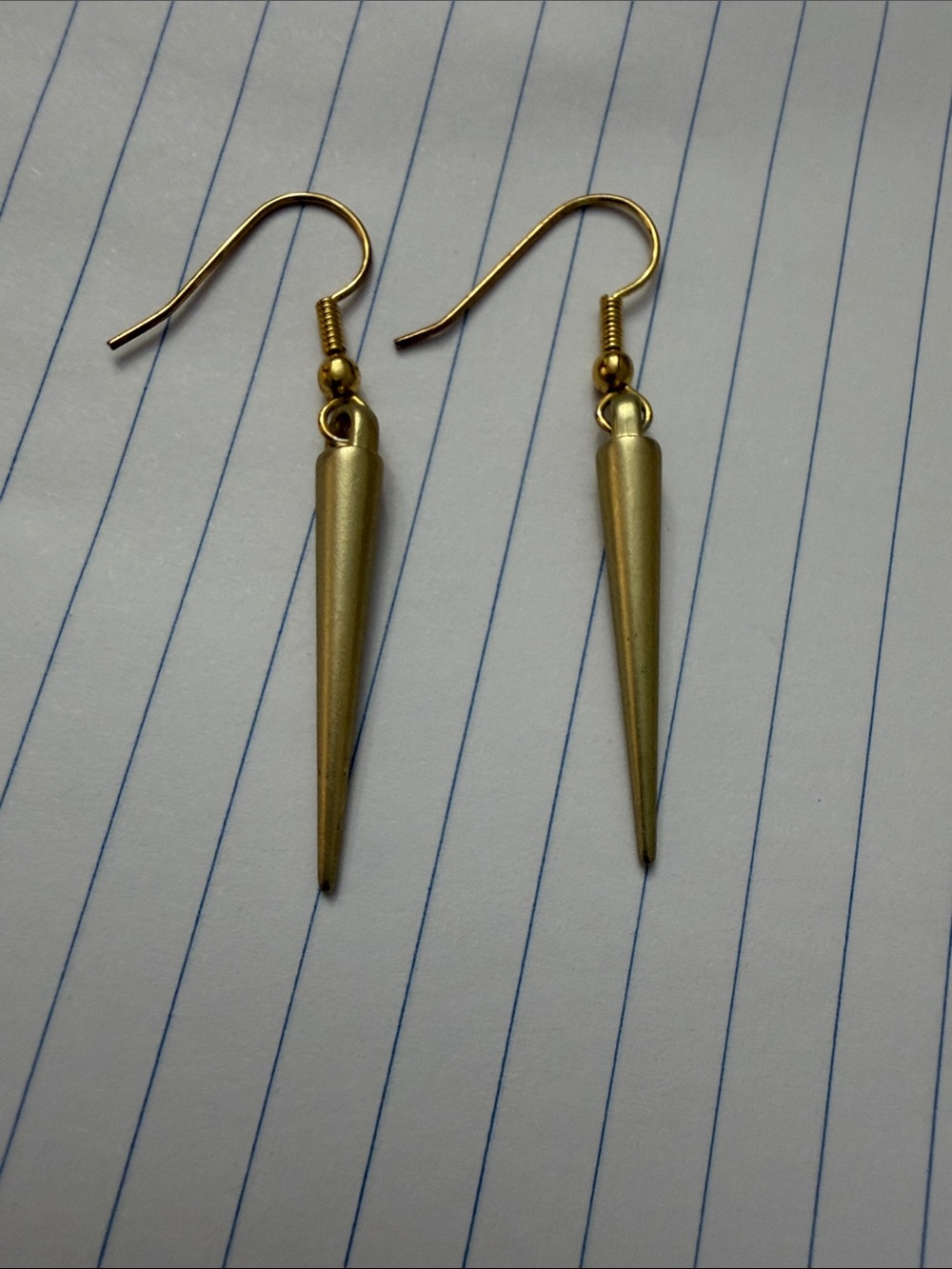 Source Unknown Gold Spike Drop Earrings - Women Jewelry